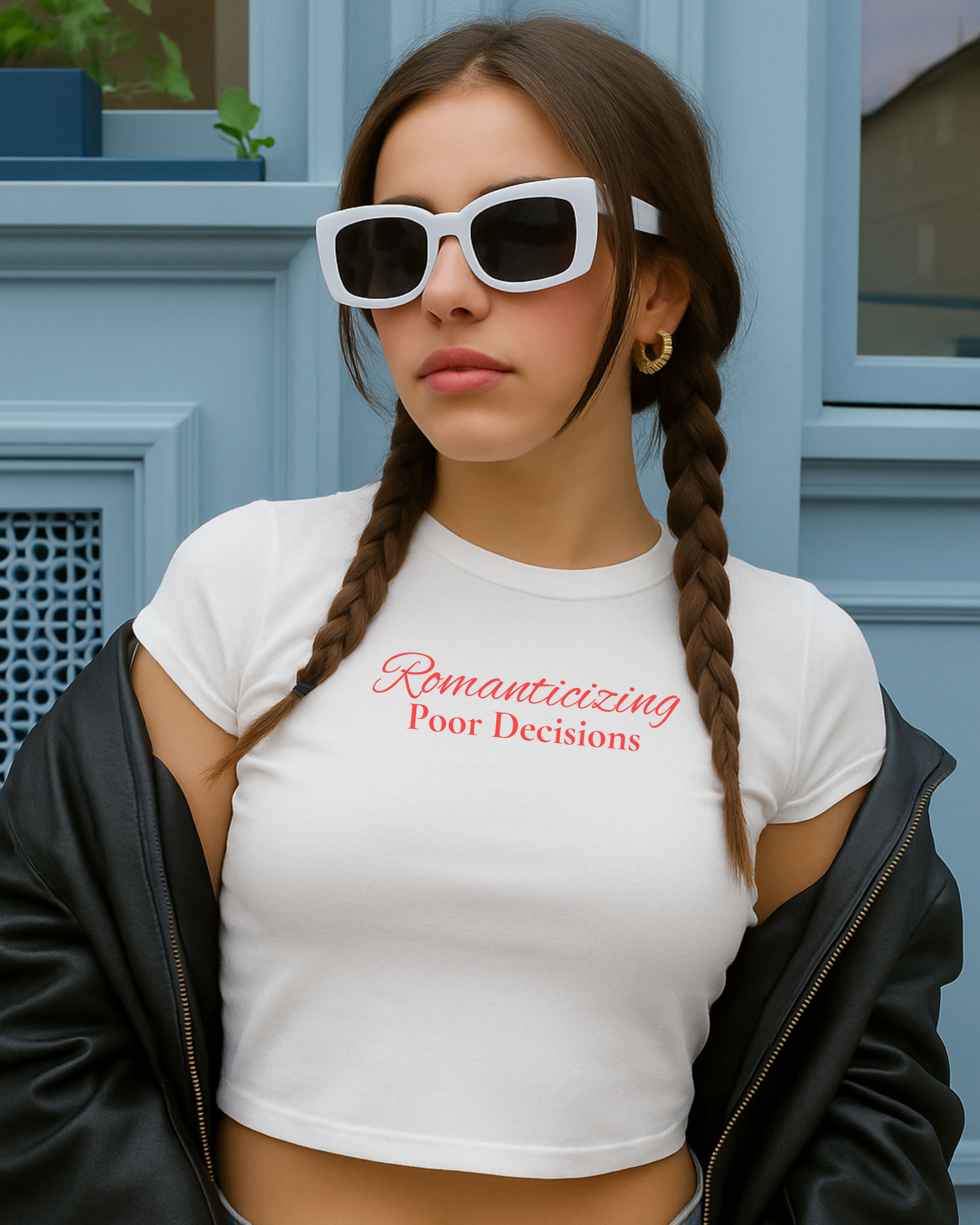 ROMANTICIZING BAD DECISIONS - Cropped Tee