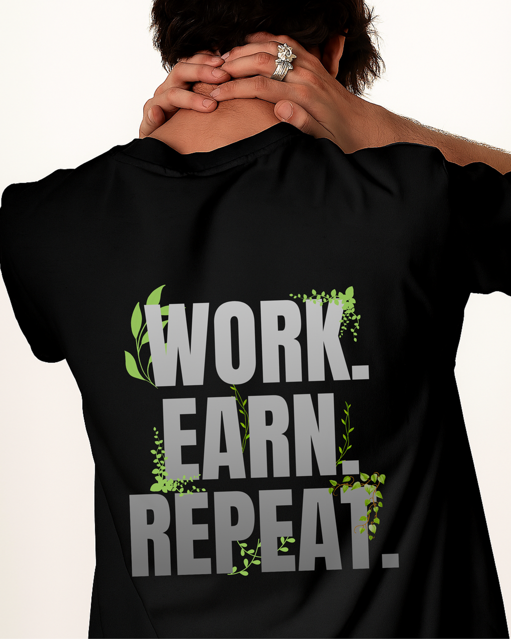 WORK. EARN. REPEAT. Unisex Cotton T-Shirt
