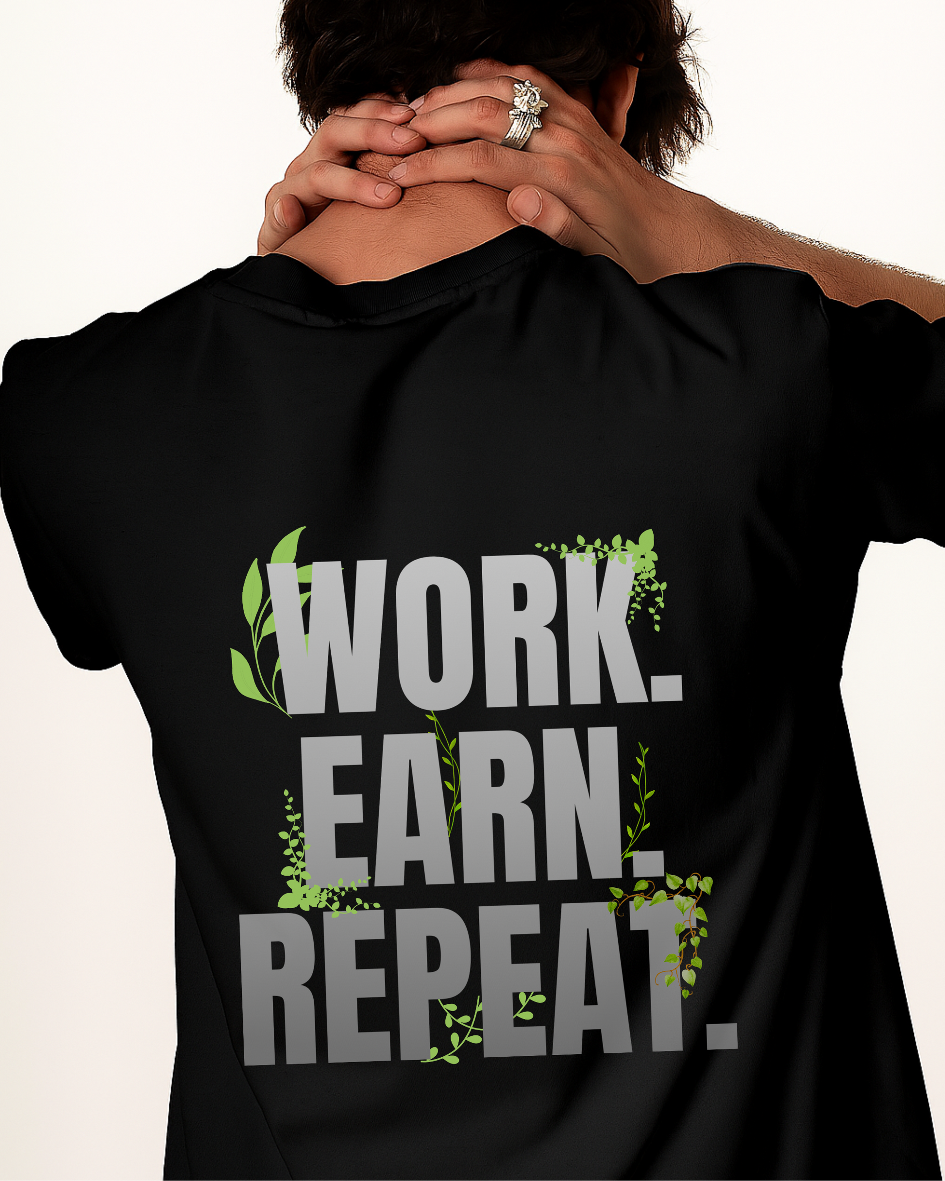 WORK. EARN. REPEAT. Unisex Cotton T-Shirt