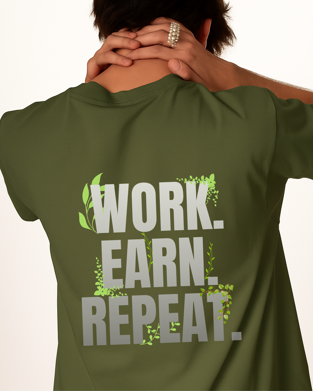 WORK. EARN. REPEAT. Unisex Cotton T-Shirt