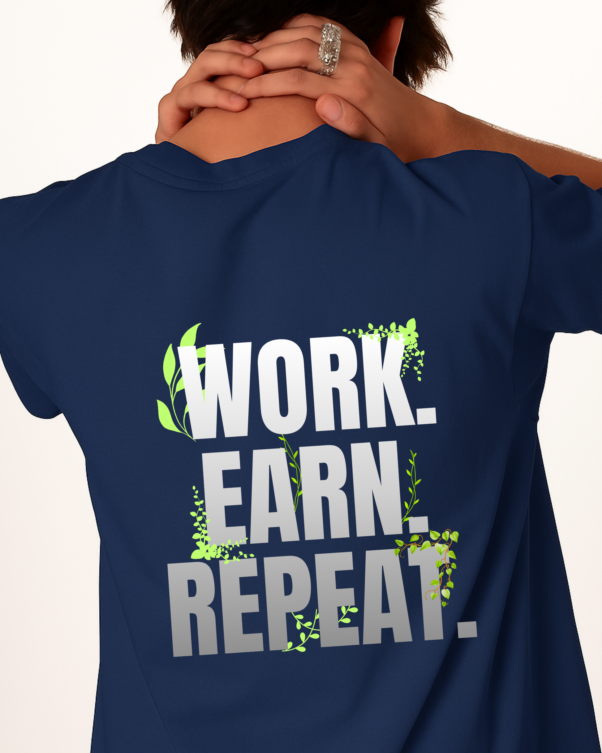 WORK. EARN. REPEAT. Unisex Cotton T-Shirt