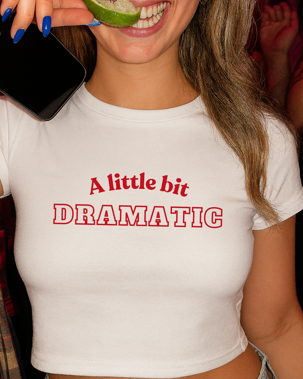 A LITTLE BIT DRAMATIC- Cropped Tee