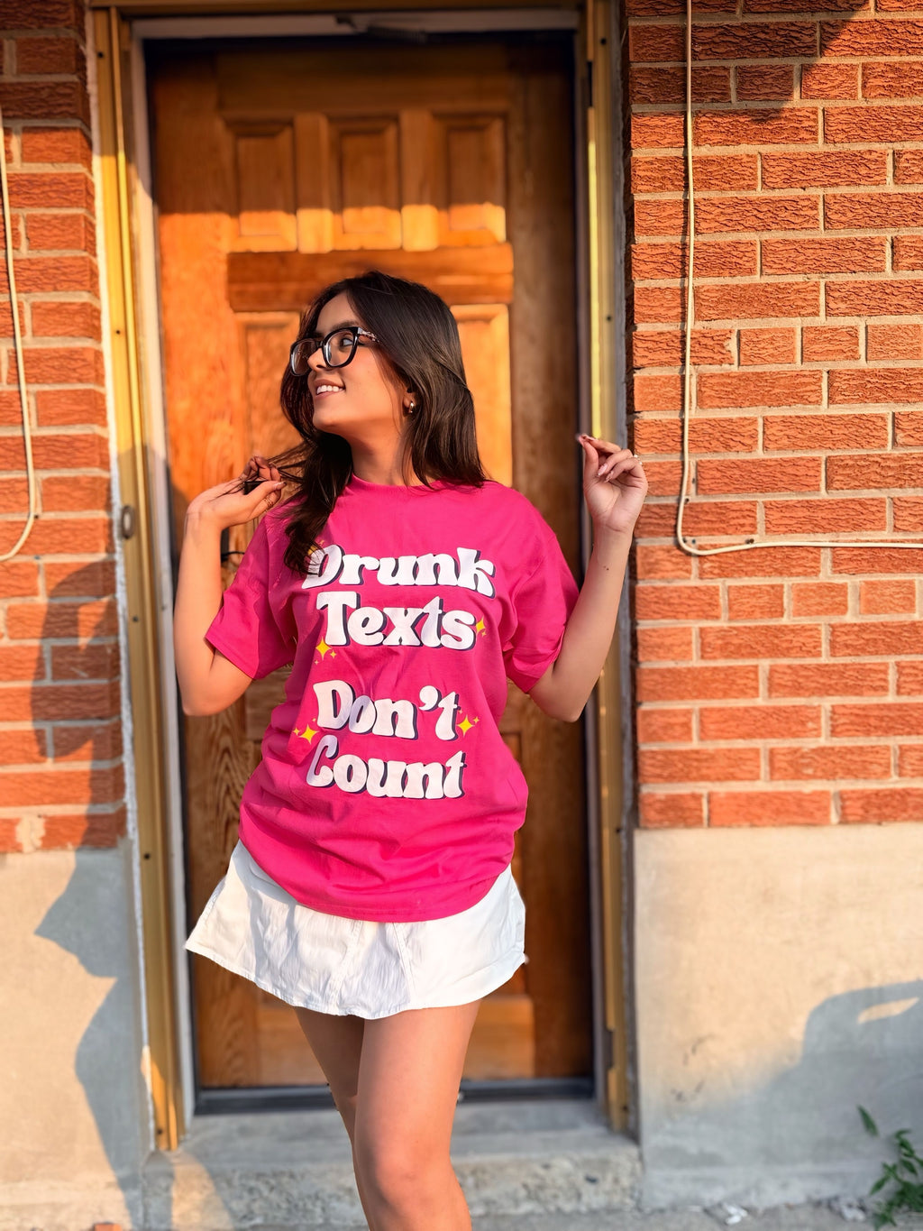 DRUNK TEXTS DON'T COUNT - Unisex T-shirt