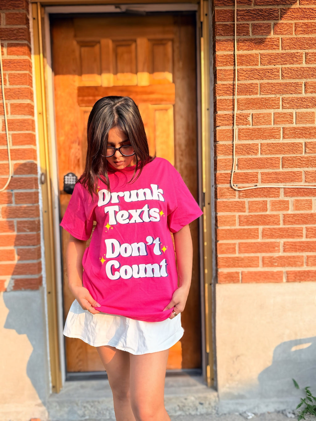DRUNK TEXTS DON'T COUNT - Unisex T-shirt